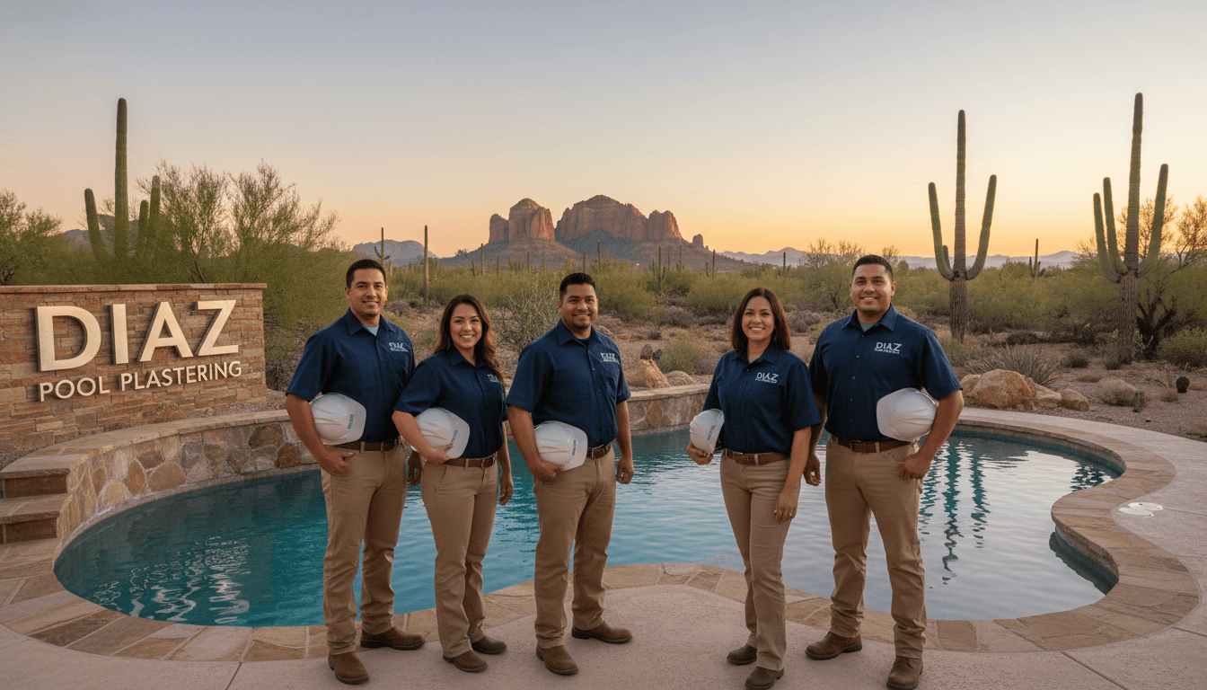 Diaz Pool Plastering team