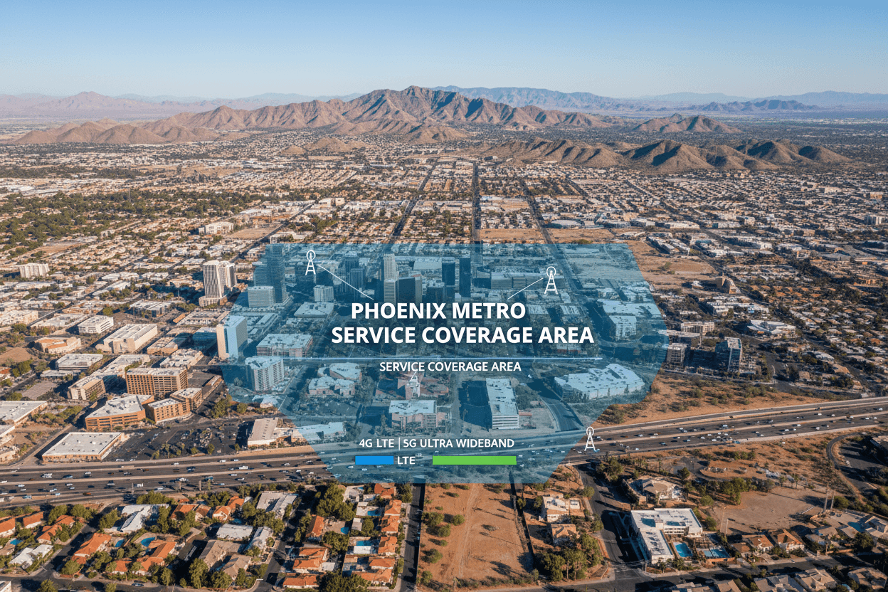 Arizona service area map